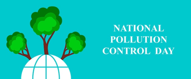 Vector national pollution control day, vector banner