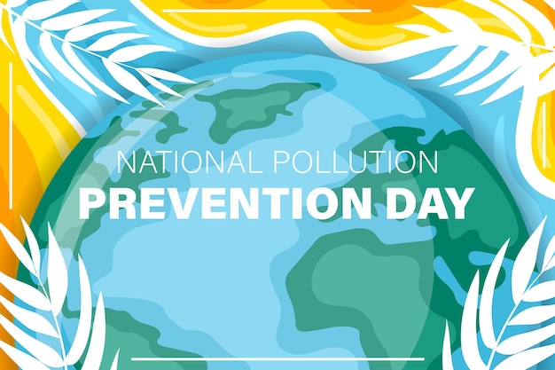ベクトル 全国公害防止デーのデザイン 環境と地球への配慮に関する意識を高めるためのバナー