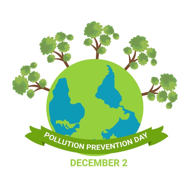 Premium Vector National pollution prevention day two december