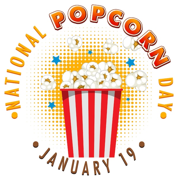 National Popcorn Day Banner Design