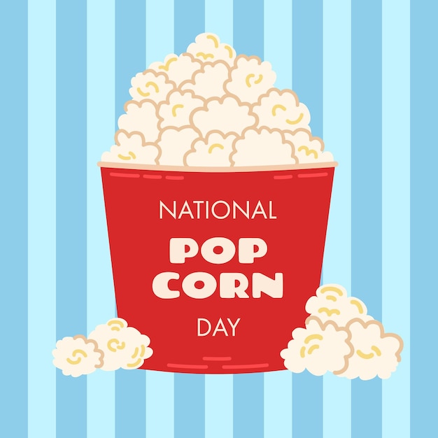 Vector national popcorn day design background vector concepts for graphic and web design