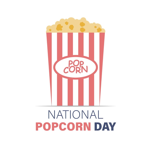 National popcorn day modern vector illustration