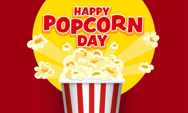 Vettore national popcorn day vector illustration il 19 gennaio vector illustration design