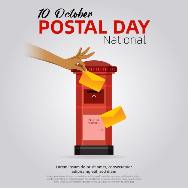 Vector national postal day