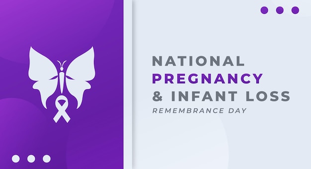 National Pregnancy and Infant Loss Remembrance Day Celebration Vector Design Illustration for Background Poster Banner Advertising Greeting Card