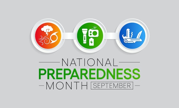 Vector national preparedness month npm is observed each year in september