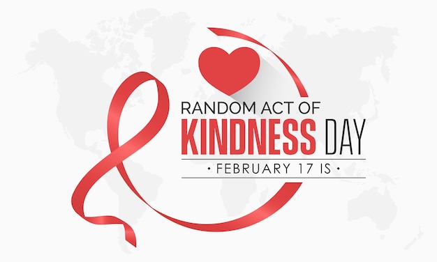 Concetto di modello di progettazione national random acts of kindness day osservato il 17 febbraio friendship vector illustration