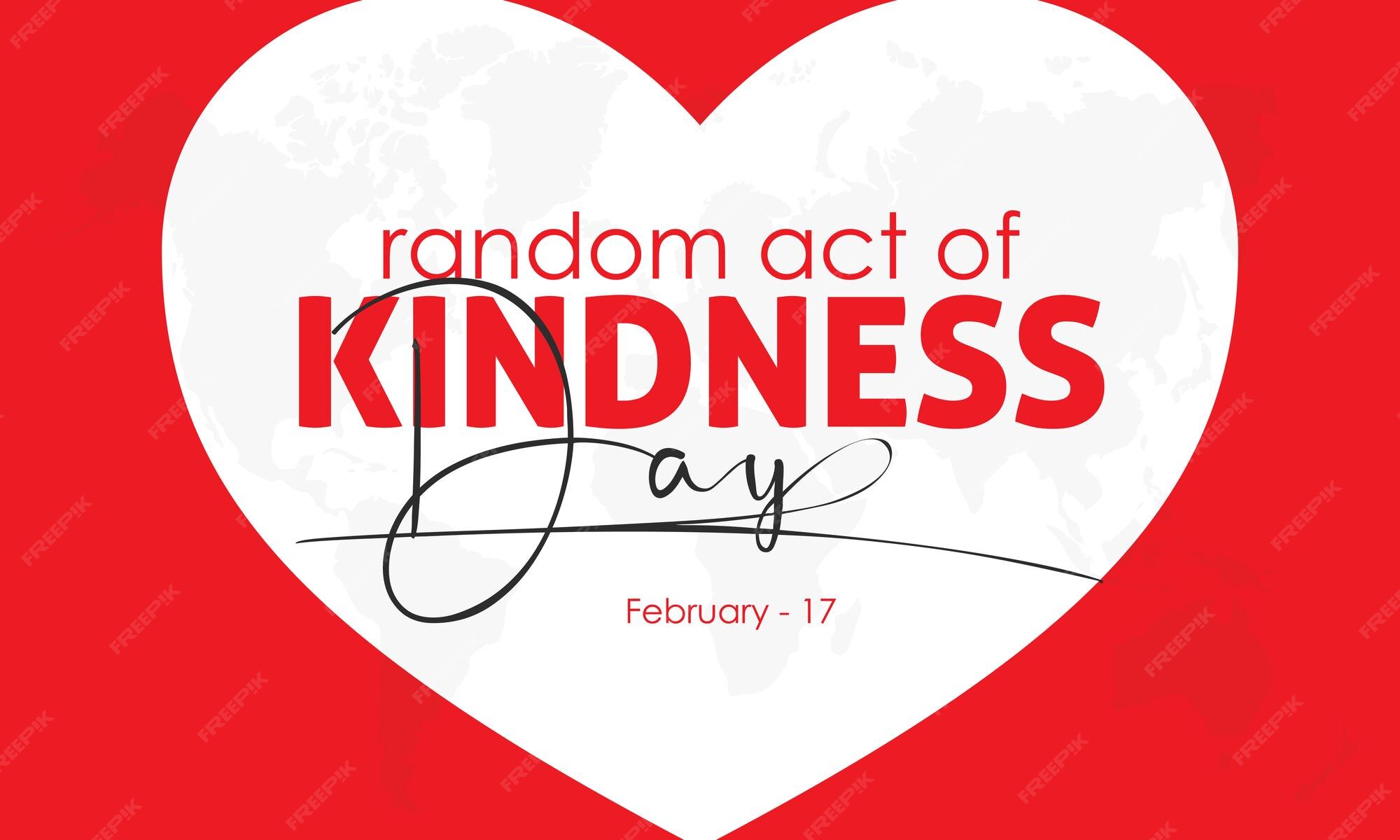 Premium Vector National random acts of kindness day design template concept observed on