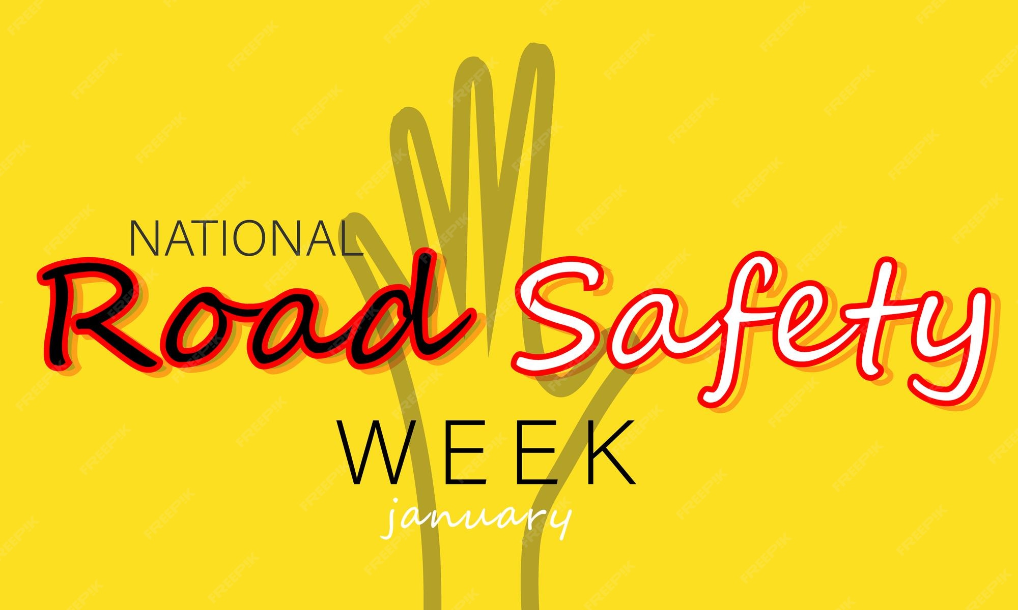 Premium Vector National road safety week background banner card