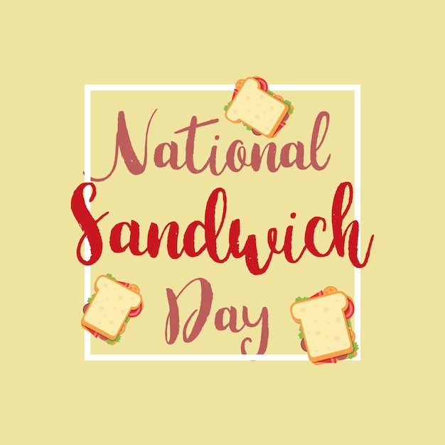 Vettore national sandwich day