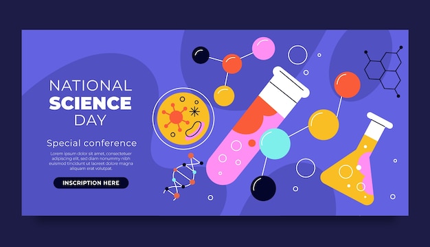 National science day banner template