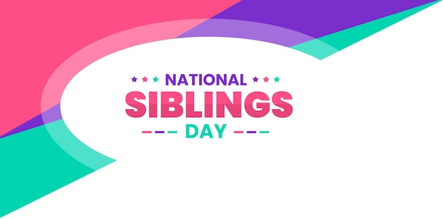 National Siblings Day background or banner design template celebrated in 10 april