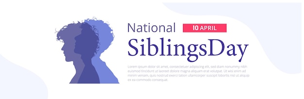 National siblings day celebration brothers day celebration minimalist modern design 10 april