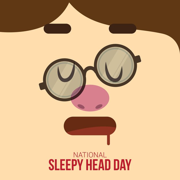 Vector national sleepy head day