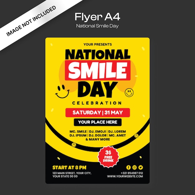 National Smile Day Flyer Template