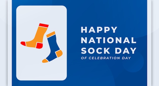 全国靴下の日のお祝いベクトル背景ポスター バナー広告のデザイン イラスト