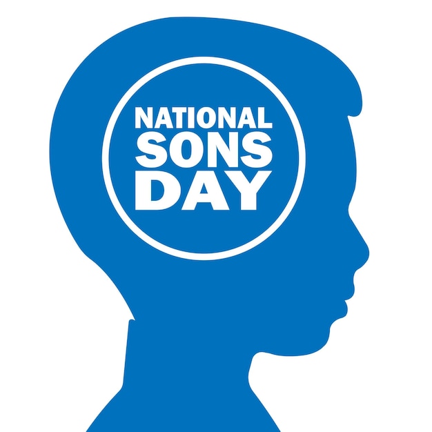 National Sons Day Vector Template Design Illustration Suitable for greeting card poster and banner