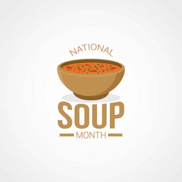 Vector national soup month