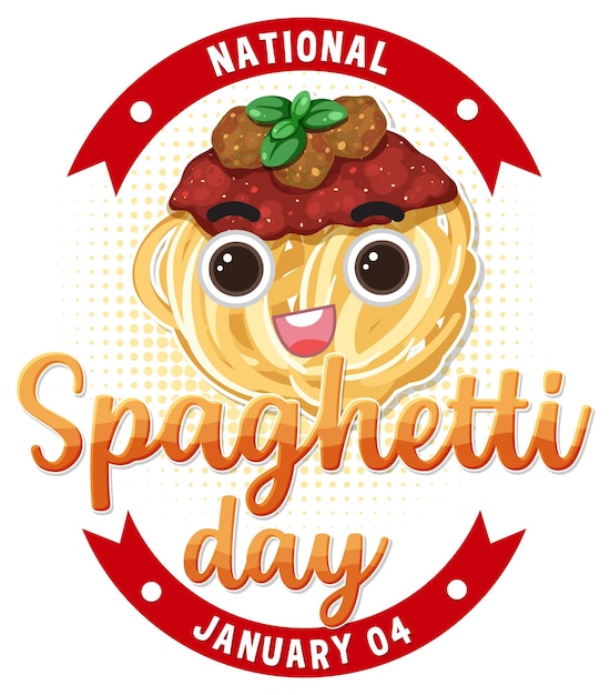 Vector national spaghetti day banner design