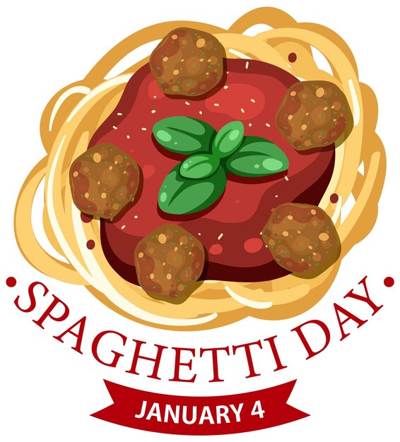 Vector national spaghetti day banner design