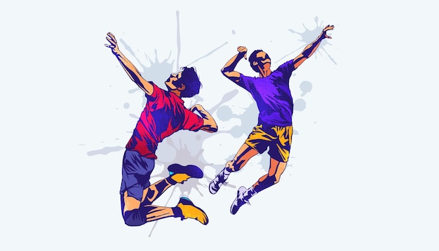 National sport banner template vector illustration of volleyball athlete with jumping smash action