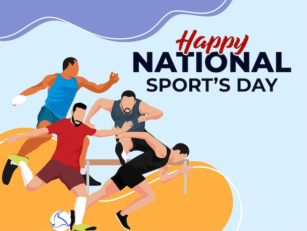 National sport day design template International sport design vector