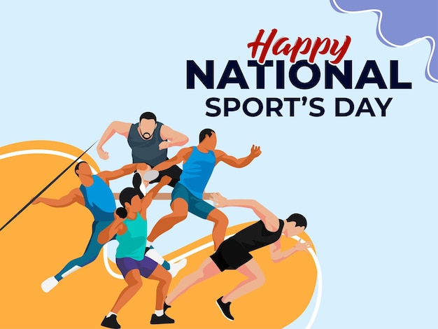 National sport day design template International sport design vector