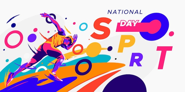 national sports day celebration concept sports athlete running world national sports celebration