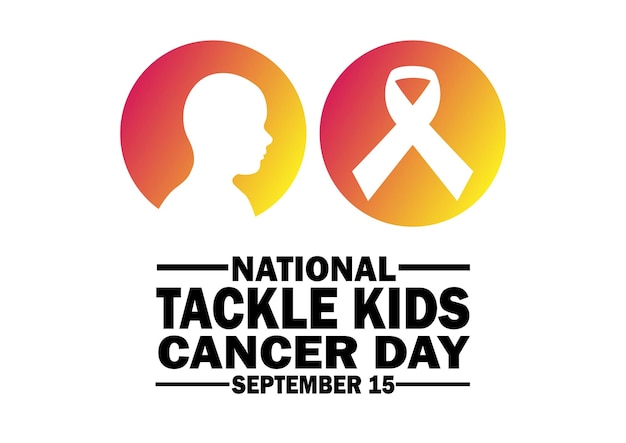 벡터 national tackle kids cancer day vector illustration 인사말 카드 포스터 및 배너에 적합