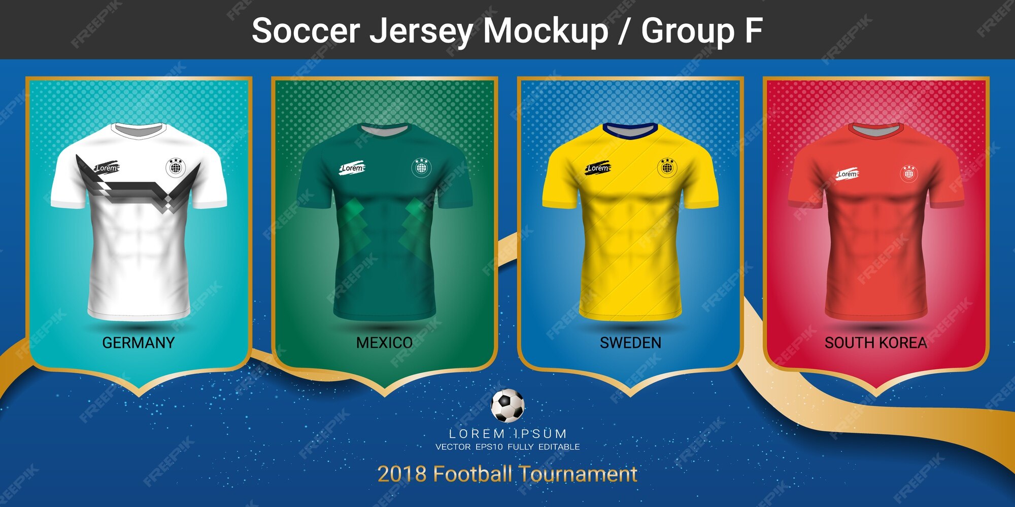 Premium Vector | National team soccer jersey group f