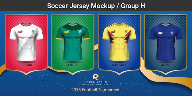 National team soccer jersey group H