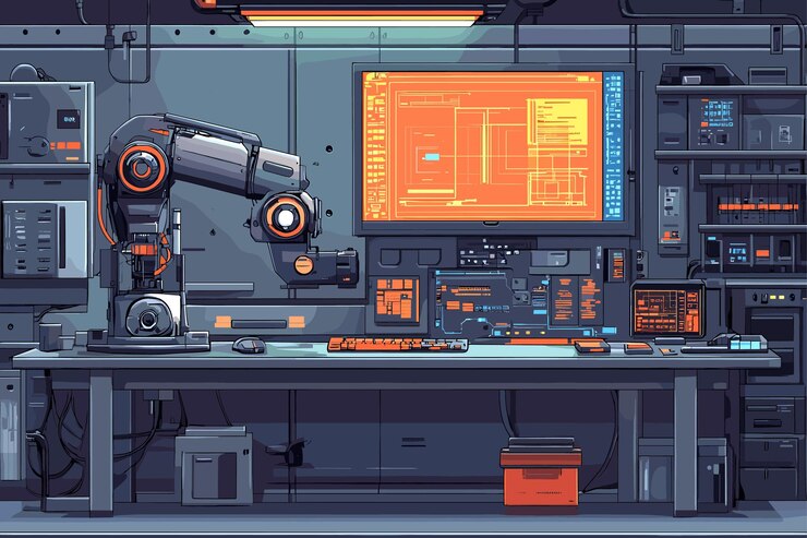 Vector national technology day illustration