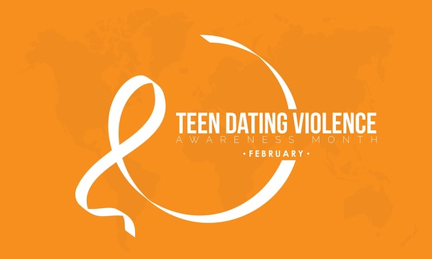 National Teen Dating Violence Awareness Month ontwerpsjabloon concept waargenomen op februari Awareness Vector Illustration