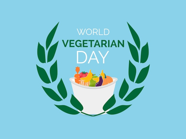 National Vegetarian Month Celebrates Wholesome Choices Sustainability and the Benefits of PlantBased Nutrition Vector Illustration Template