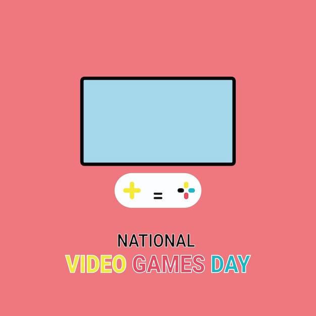 National Video Games Day background