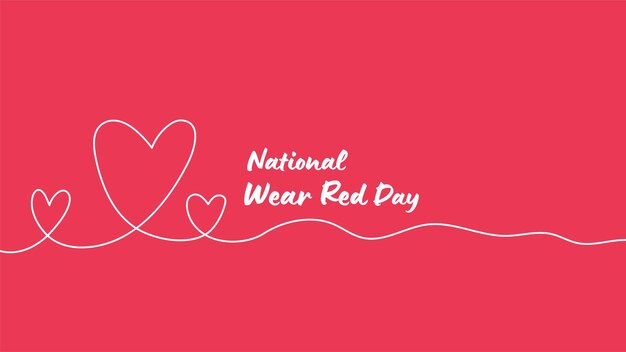 National wear red day background