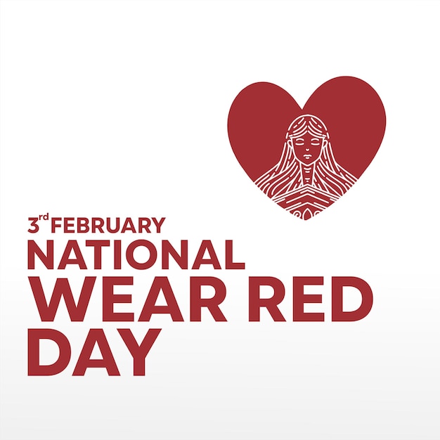 national wear red day vector