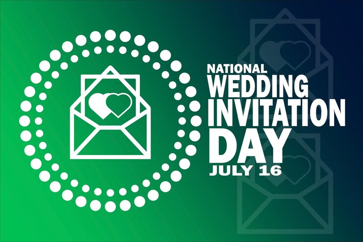 Vector national wedding invitation day vector illustration