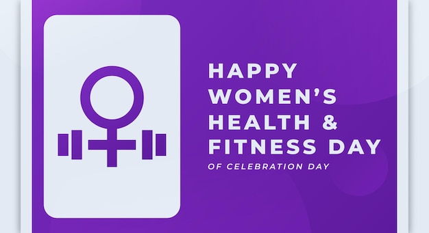 Векторный дизайн празднования Национального дня женского здоровья и фитнеса для фоновой рекламы