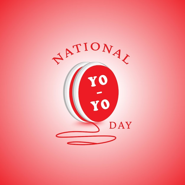 National yoyo day social media banner poster design template