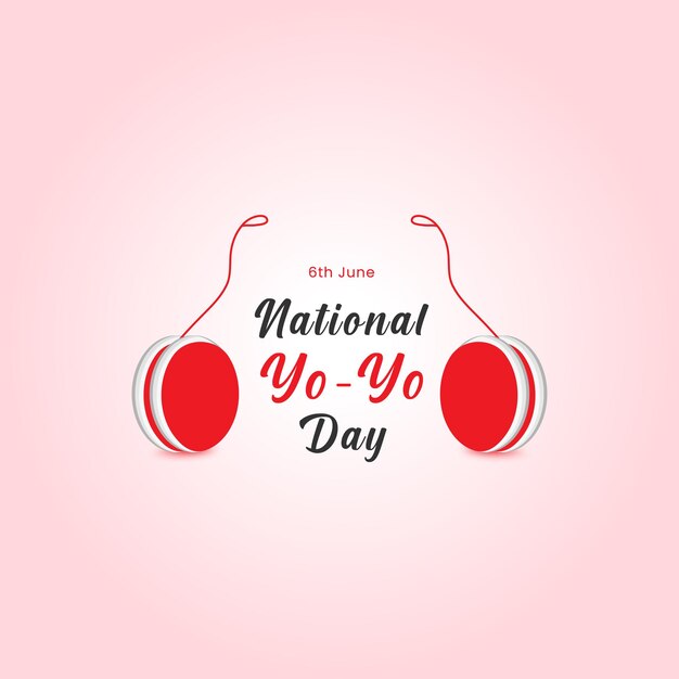 National yoyo day social media banner poster design template