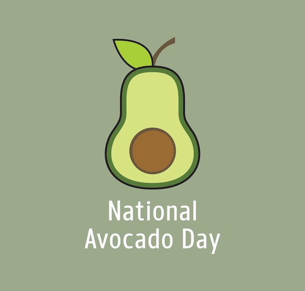 Nationale avocado dag gezond ontwerp concept verse avocado groente vector illustratie