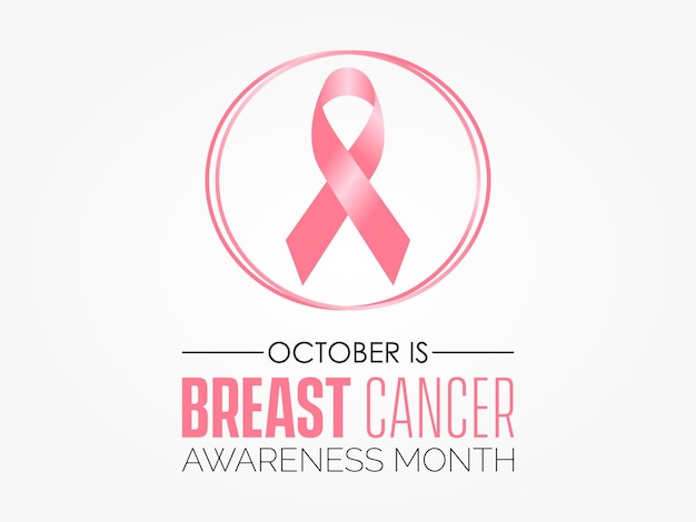 Nationale Breast Cancer Awareness Month Kampioenen van vroegtijdige detectie, onderwijs en ondersteuning voor degenen die getroffen zijn door borstkanker wereldwijd, verenigen zich voor roze kracht vectorsjabloon