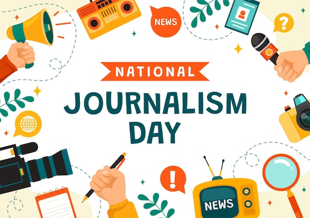 Nationale Dag van de Journalistiek Illustratie ter waardering voor de niet aflatende inspanningen van journalisten