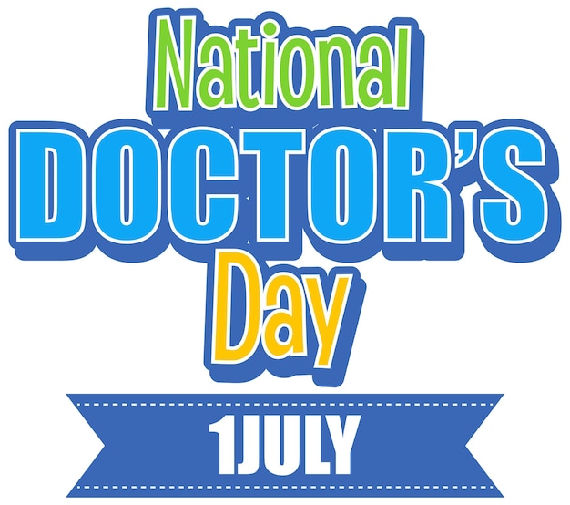 Vector nationale doktersdag in juli logo