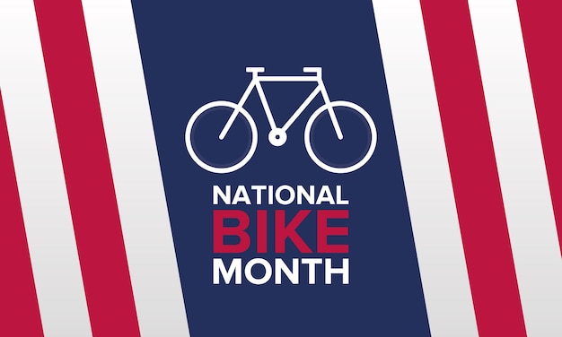 Nationale fietsmaand in mei Fietsconcept Gezonde en actieve levensstijl Sport of hobby Vector