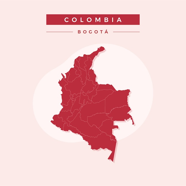 Nationale kaart van Colombia Colombia kaart vector illustratie vector van Colombia Map