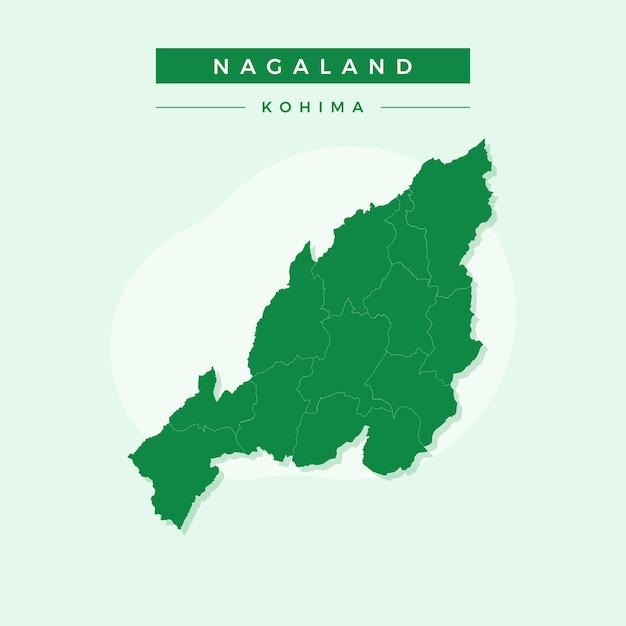 Nationale kaart van nagaland nagaland kaart vector illustratie vector van nagaland map