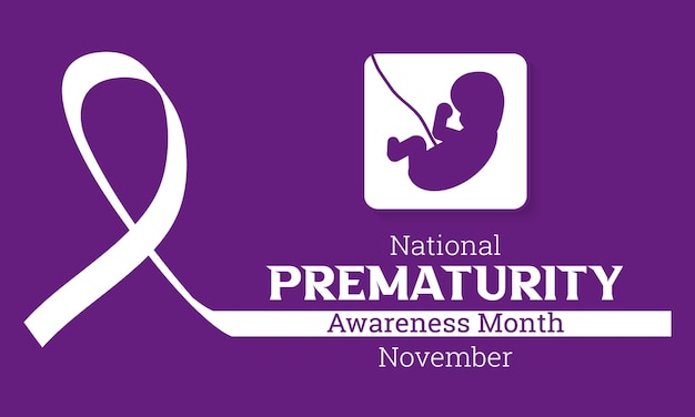Nationale maand van bewustwording over prematuriteit Viering Illustratie Aanduiding