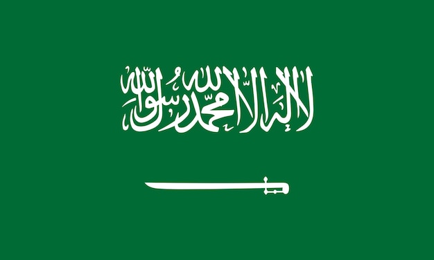 Nationale Saoedi-Arabië vlag officiële kleuren en verhoudingen Vector illustratie EPS 10 Vector